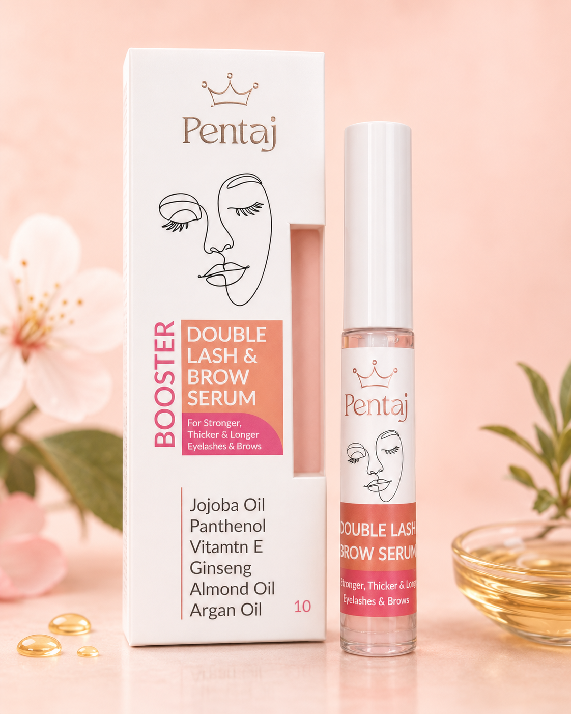 Pentaj Double Lash & Brow Booster Serum – Delicado Skincare