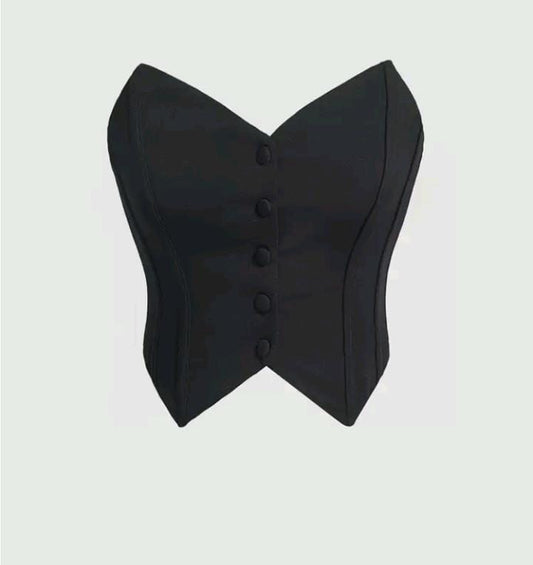 Women’s Black Strapless Corset Top