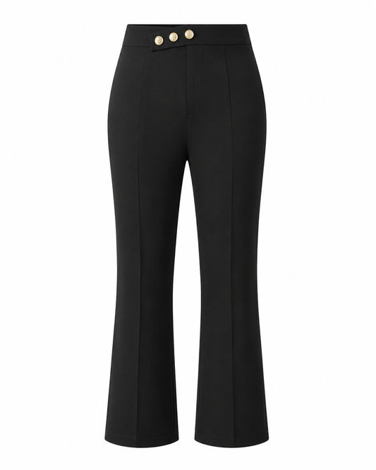 Modelyn Black Tailored High-Waist Trousers for Women