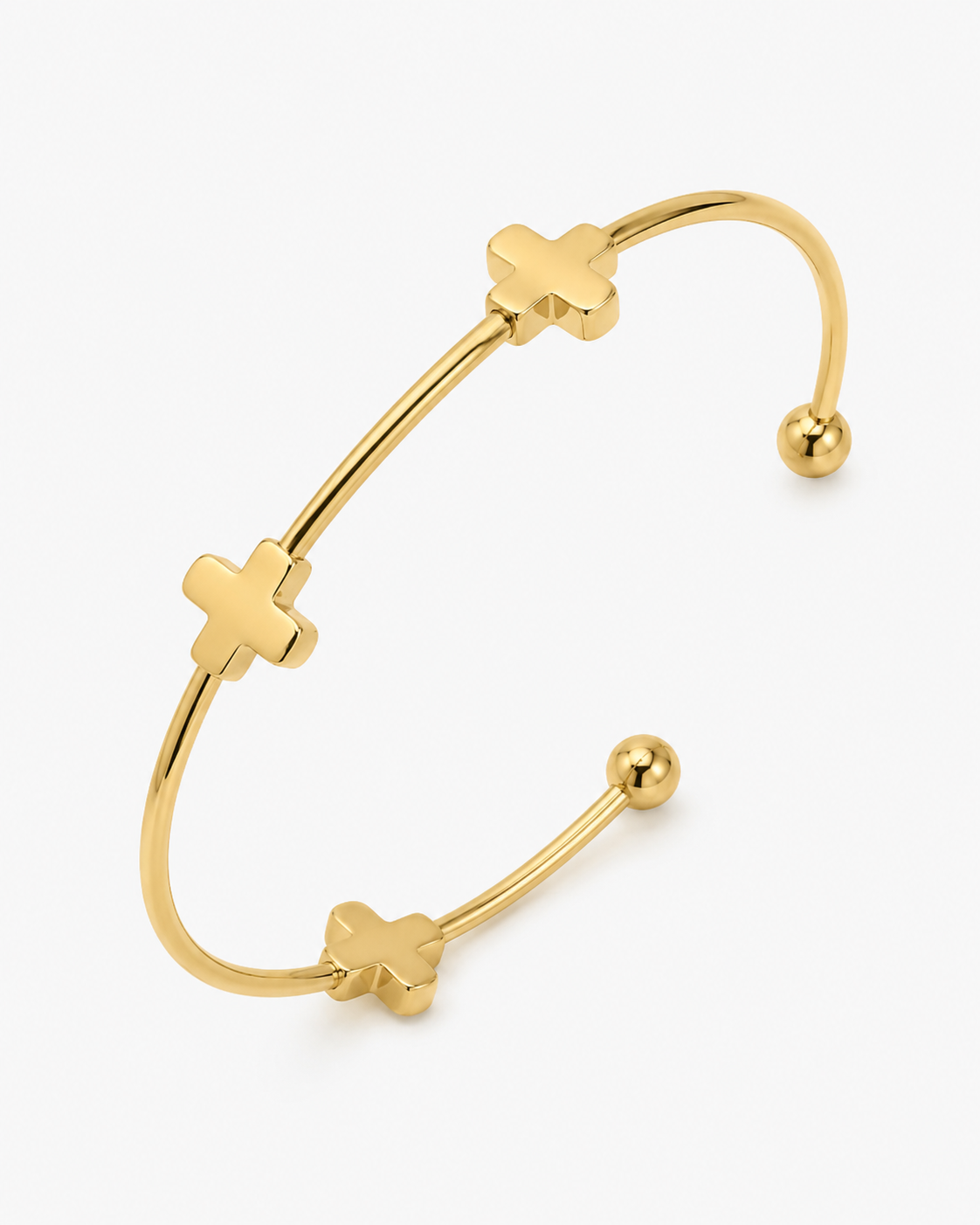 SHEIN Gold Cross Open Cuff Bracelet – Fast Delivery in 5 Days