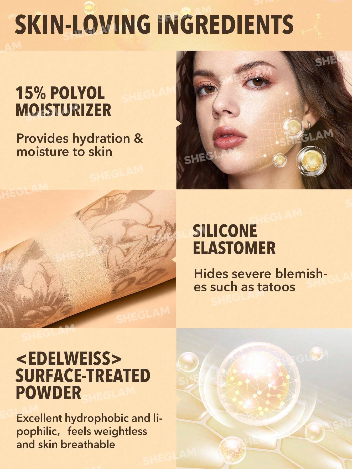 SHEGLAM Cream Concealer – Almond