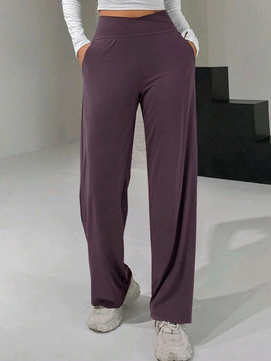 High Waist Wide Leg Pants – Soft Casual Women Trousers for Everyday Comfort