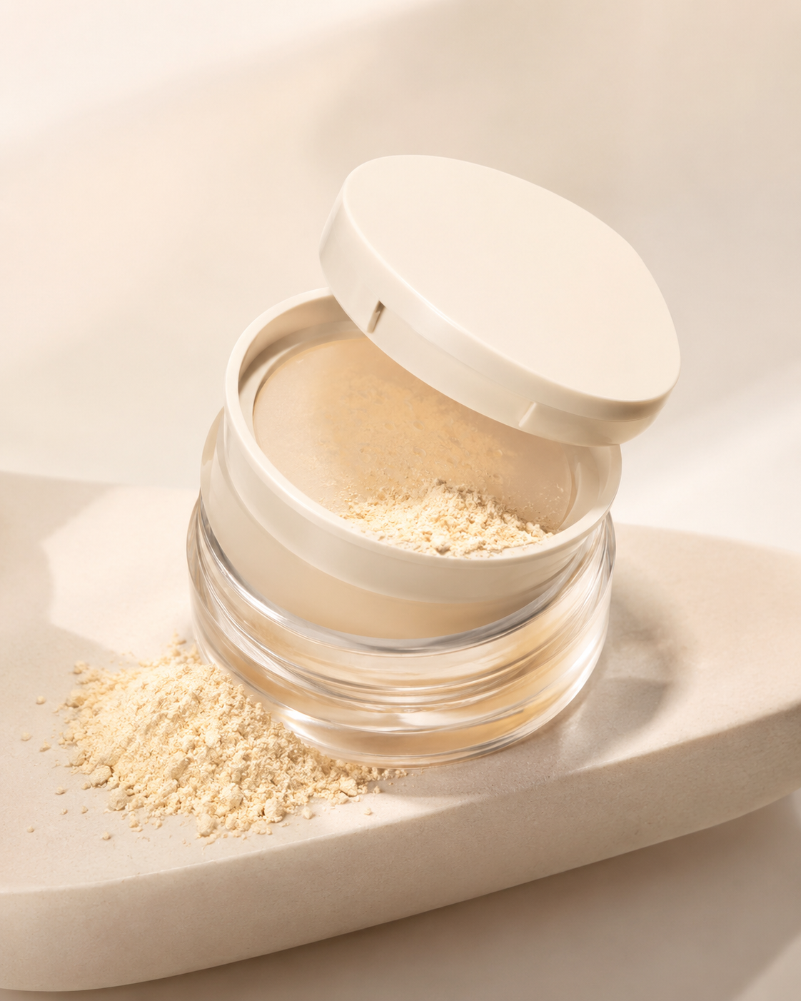 SHEGLAM Blur & Lift Setting Powder Duo – Banana, Lightweight Brightening Loose Powder for Smooth Makeup Finish