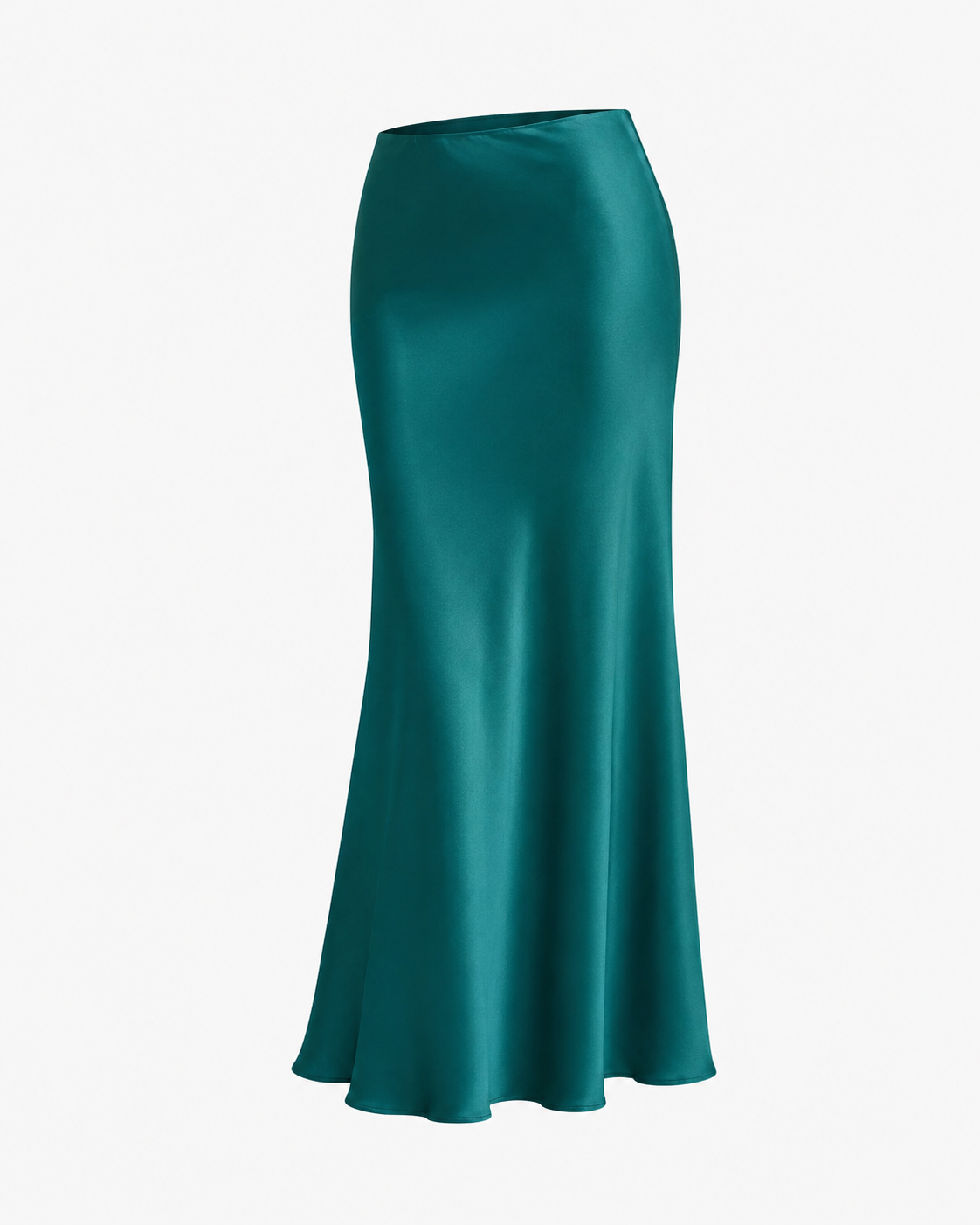 SHEIN Women’s Satin Maxi Skirt – Brown and Emerald Green