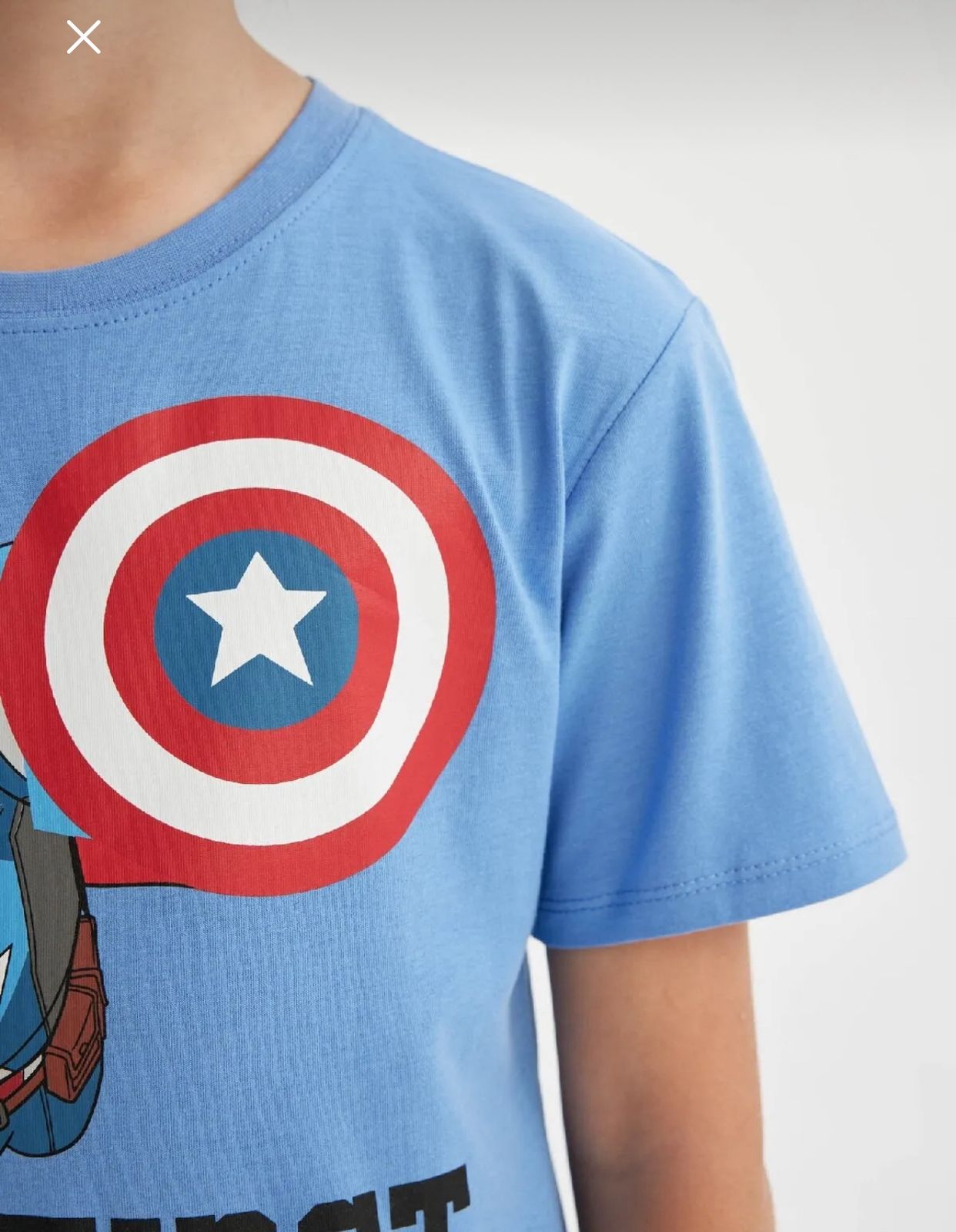Defacto Boys Blue Captain America Graphic T-Shirt 9-10Y