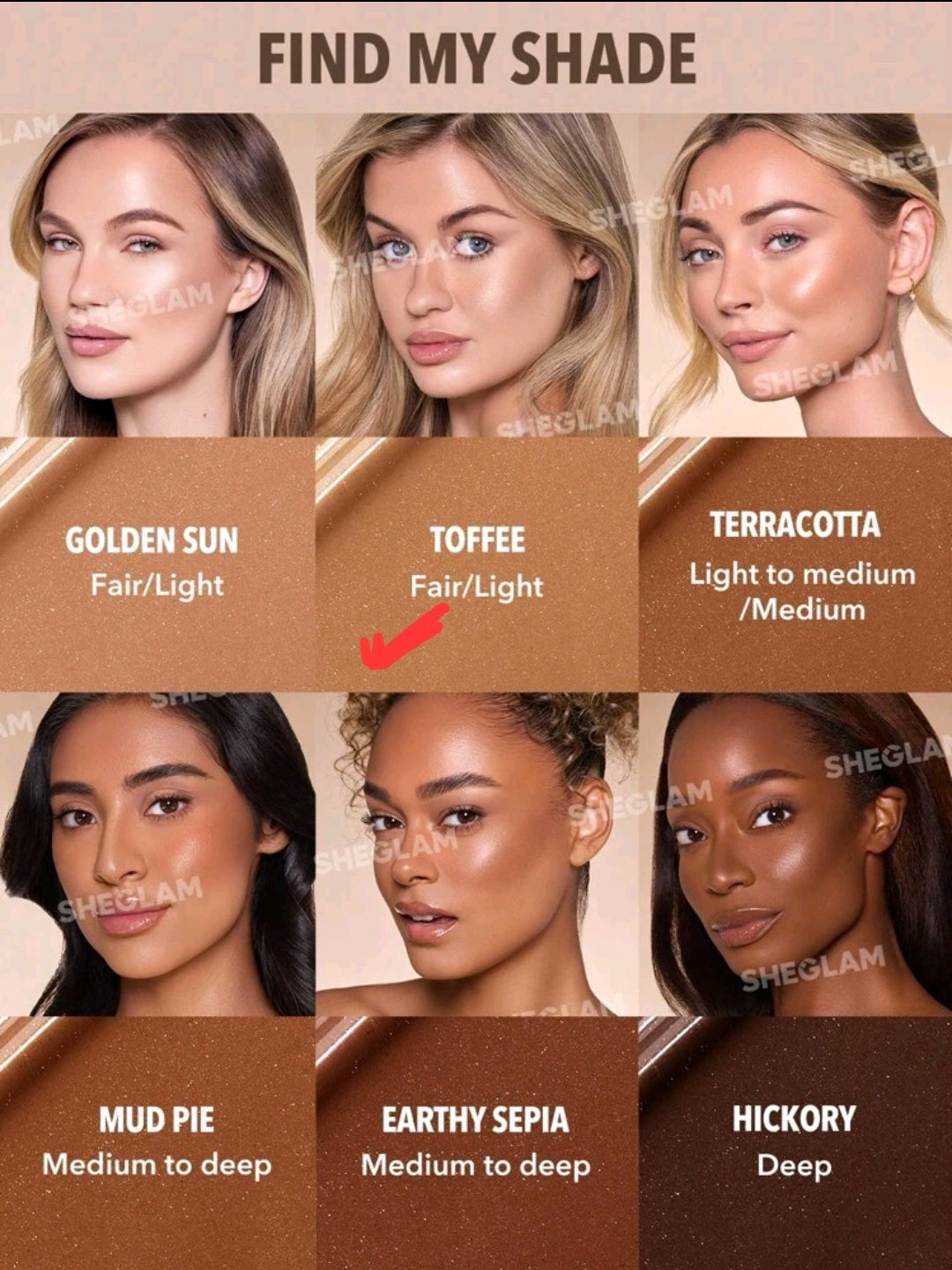 SHEGLAM Sun Beam Shimmer Liquid Bronzer – Toffee Shade Long Lasting Glow Contour