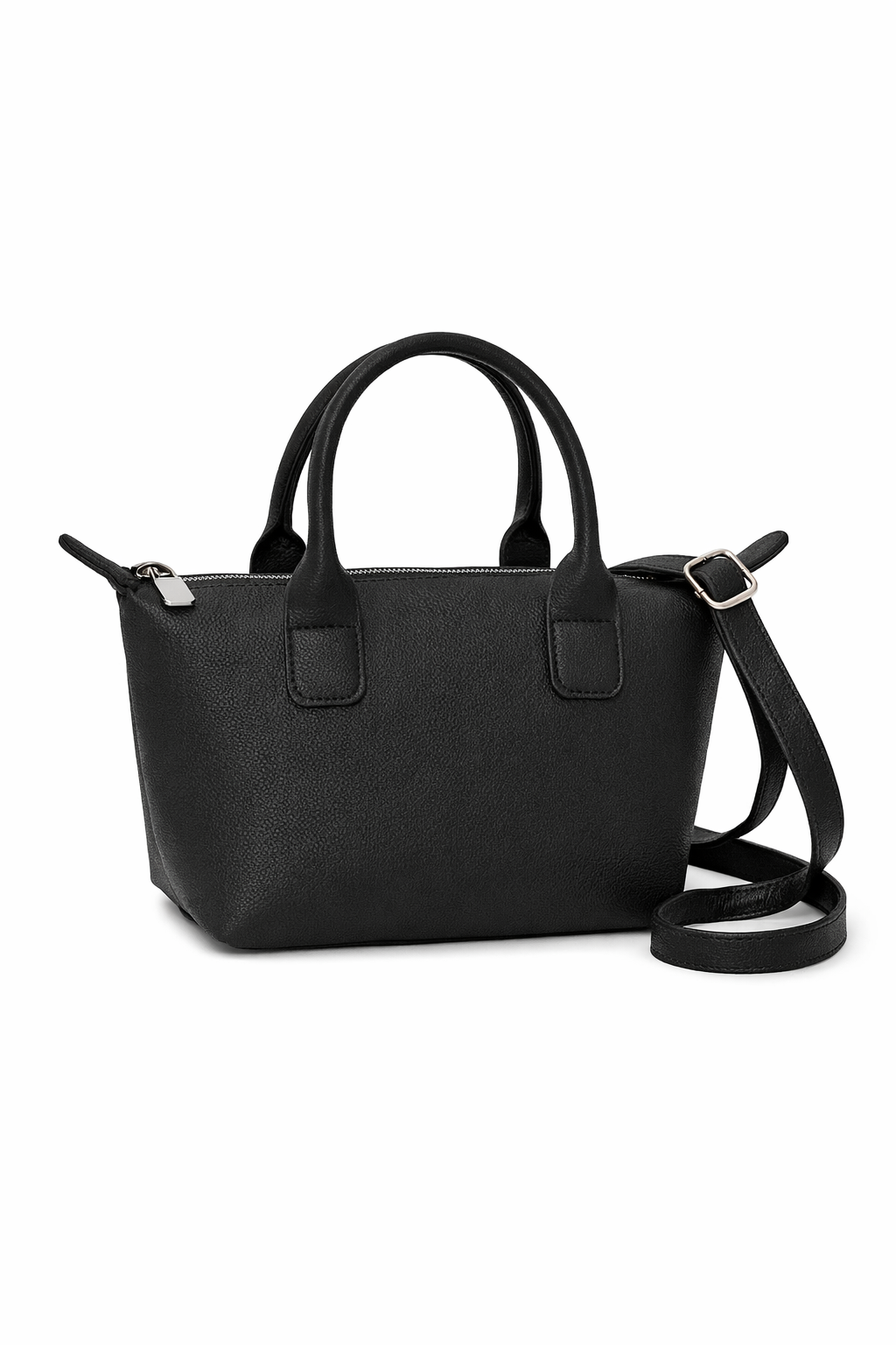 Dark Brown &black Mini Top Handle Crossbody Bag – Women’s Structured Everyday Handbag with Adjustable Strap