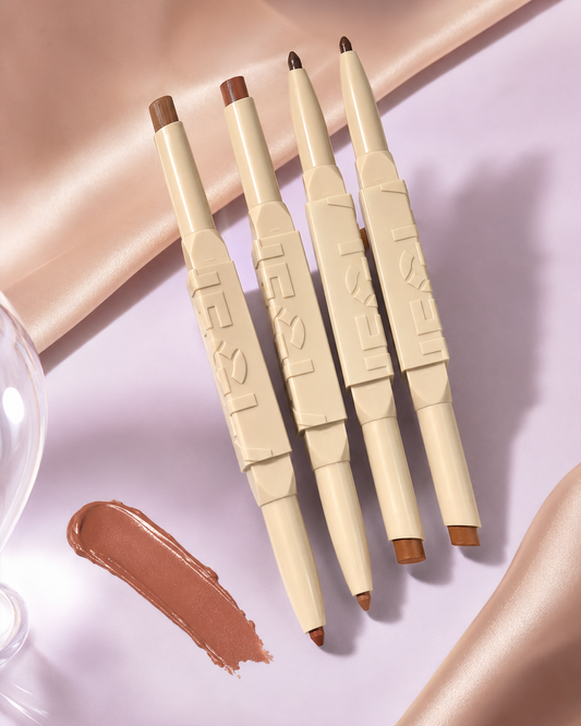 SHEGLAM 2-in-1 Lipstick & Liner Duo – Warm Nutmeg, Creamy Brown Lip Color and Lip Defining Pencil