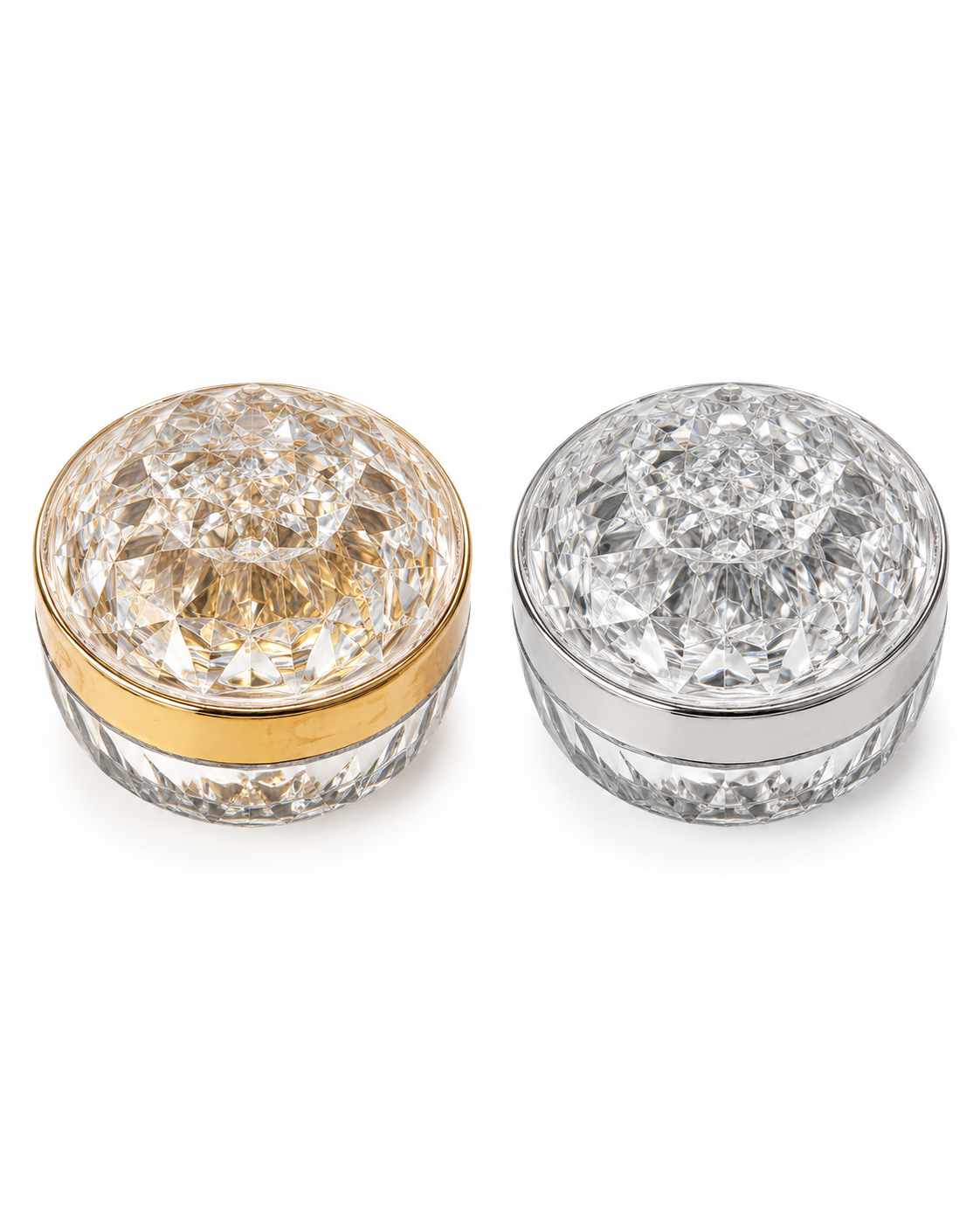 Round Diamond Crystal Storage Jar