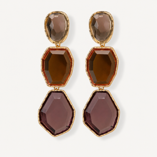 SHEIN Geometric Crystal Drop Earrings – Fast Delivery in 5 Days