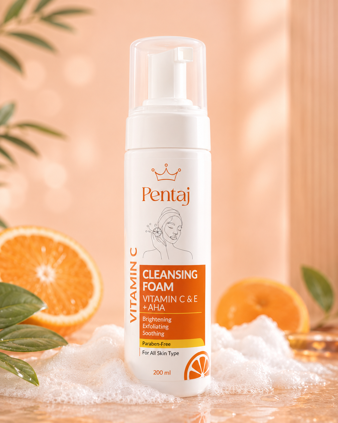 Pentaj Vitamin C Cleansing Foam 200ml – Delicado Skincare