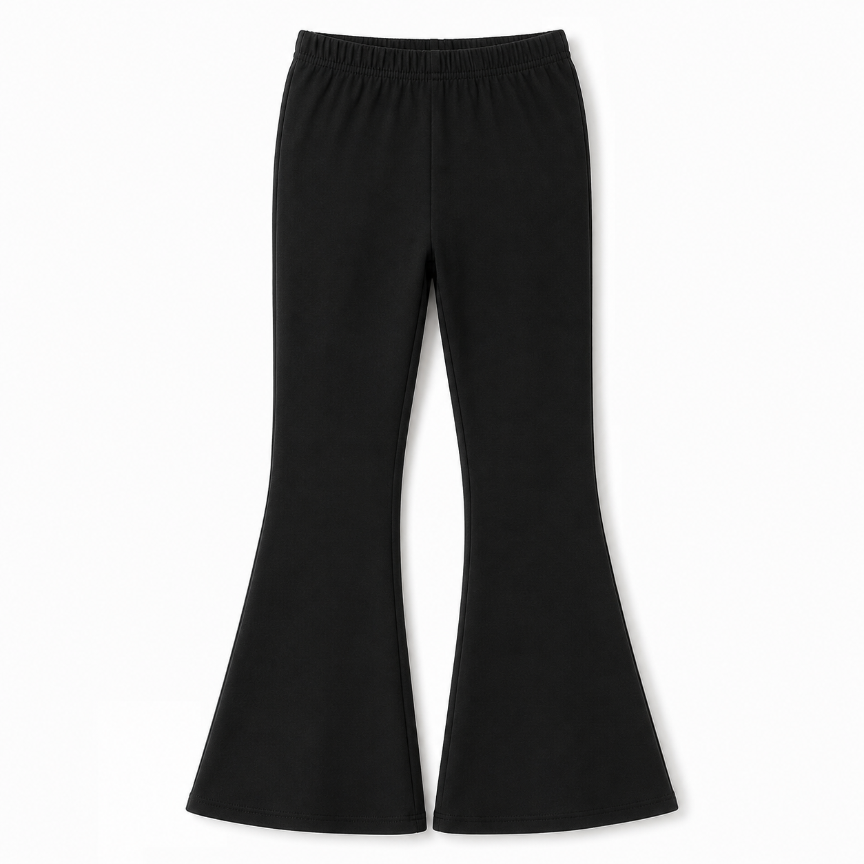SHEIN Girls’ Black Flare Pants – Elastic Waist Stretch Bell Bottom Pants, SHEIN Fast Delivery in 5 Days