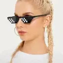 Pixel-Style Gaming Glasses – Unique and Trendy Fashion Statement