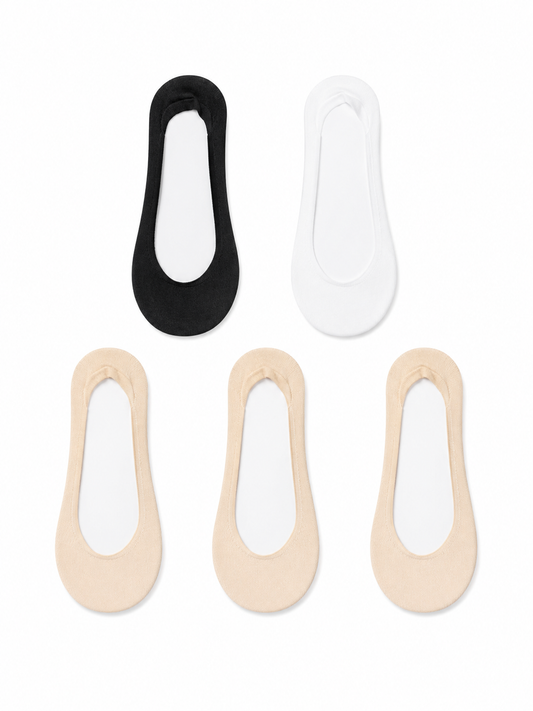 SHEIN 5-Pair Invisible No-Show Socks Set