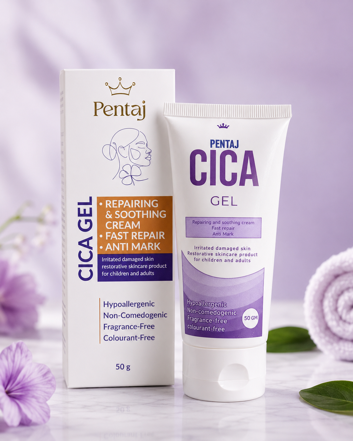 Pentaj Cica Gel Repairing & Soothing Cream 50g – Delicado Skincare
