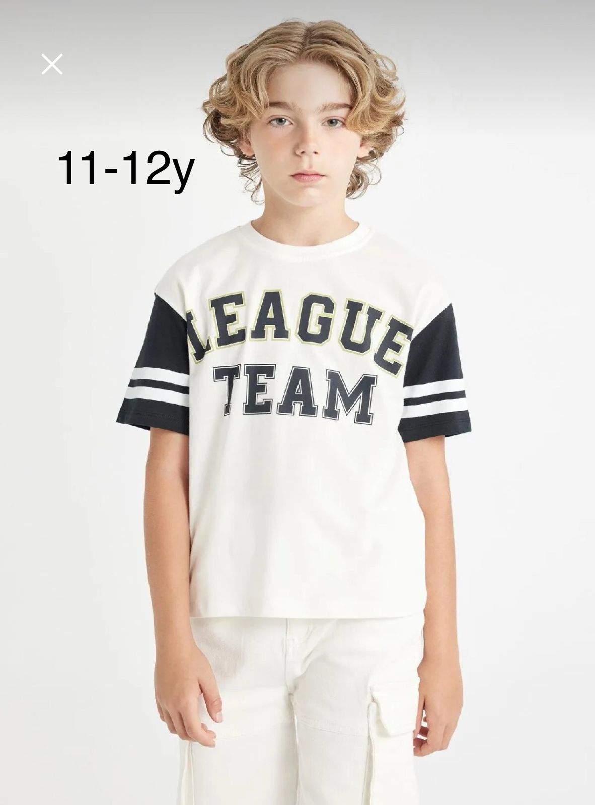 Defacto Boys White League Team Print T-Shirt 11-12Y