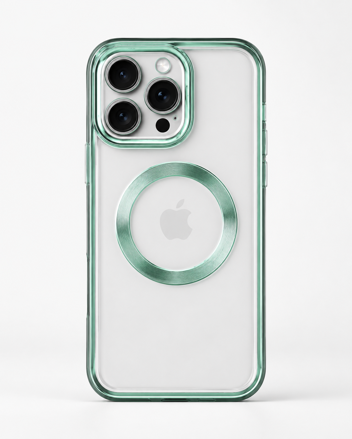 Transparent Green MagSafe Phone Case for iPhone 13 Pro