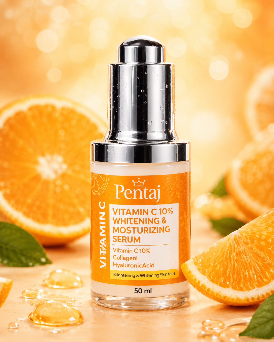 Pentaj Vitamin C 10% Whitening & Moisturizing Serum 50ml – Delicado Skincare
