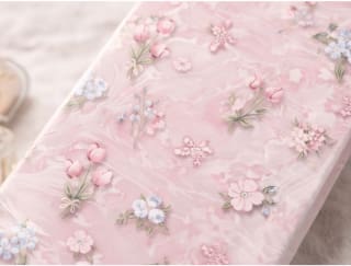 Pink Floral Marble Phone Case for Samsung Galaxy A14 – Glossy Protective Cover – Cute Girly Aesthetic Design