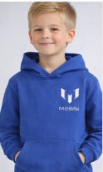 Kids Blue Graphic Hoodie – Casual Fleece Hooded Sweatshirt for Boys