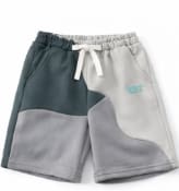 Kids 2-Piece Color Block Summer Set โ Short Sleeve T-Shirt & Drawstring Shorts โ Grey and Dark Teal Casual Outfit