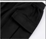 Boys Black Cargo Pants – Casual Wide Leg Pants Age 4 Years