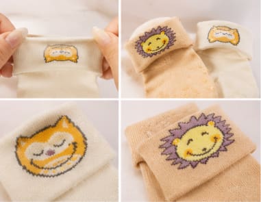 Baby Multicolor Cartoon Ankle Socks Set