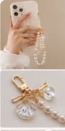 SHEIN Crystal Pearl Phone Charm Strap – Decorative Beaded Phone Lanyard, SHEIN Fast Delivery in 5 Days