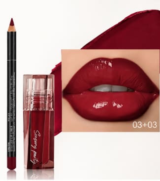 SHEIN Lip Liner & Lip Gloss Set – 2 Piece Super Pretty Lip Combo, SHEIN Fast Delivery in 5 Days