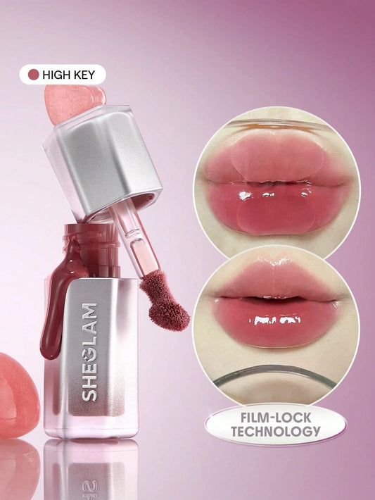 SHEGLAM Film-Lock Lip Gloss Set – Glossy Lip Color – Strawberry Milk, High Key, Brunch Babe & Make It Pop