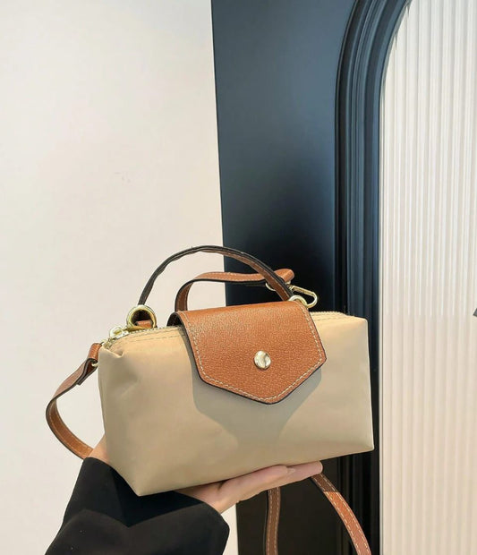 Mini Crossbody Handbag – Elegant Two Tone Women Shoulder Bag
