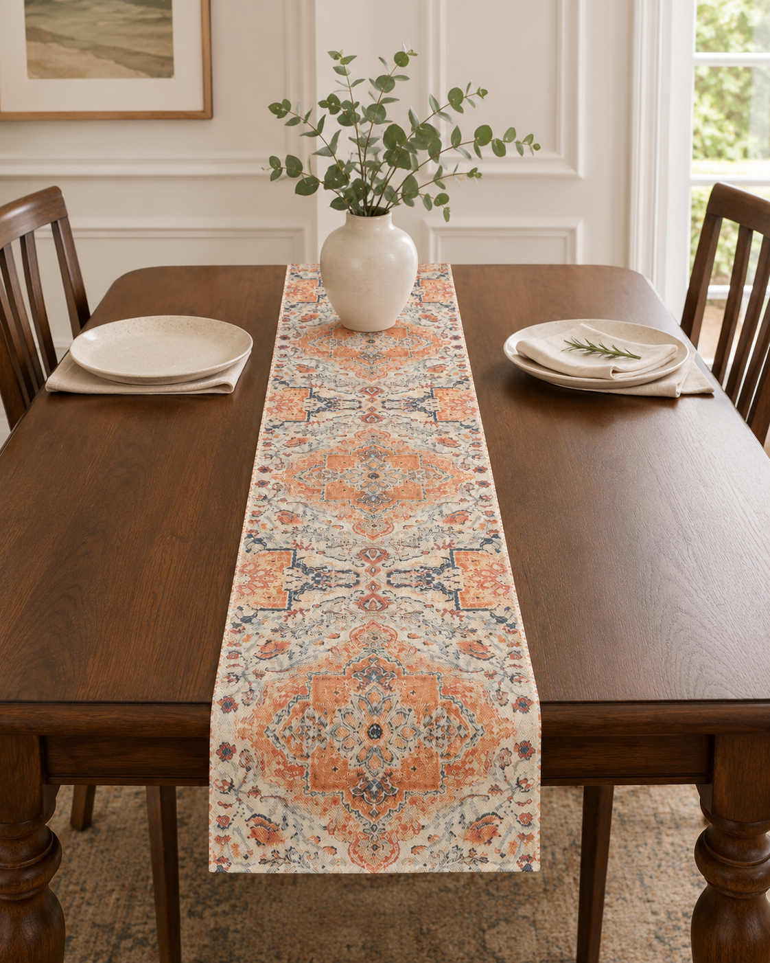 Vintage Pattern Table Runner – 130 cm