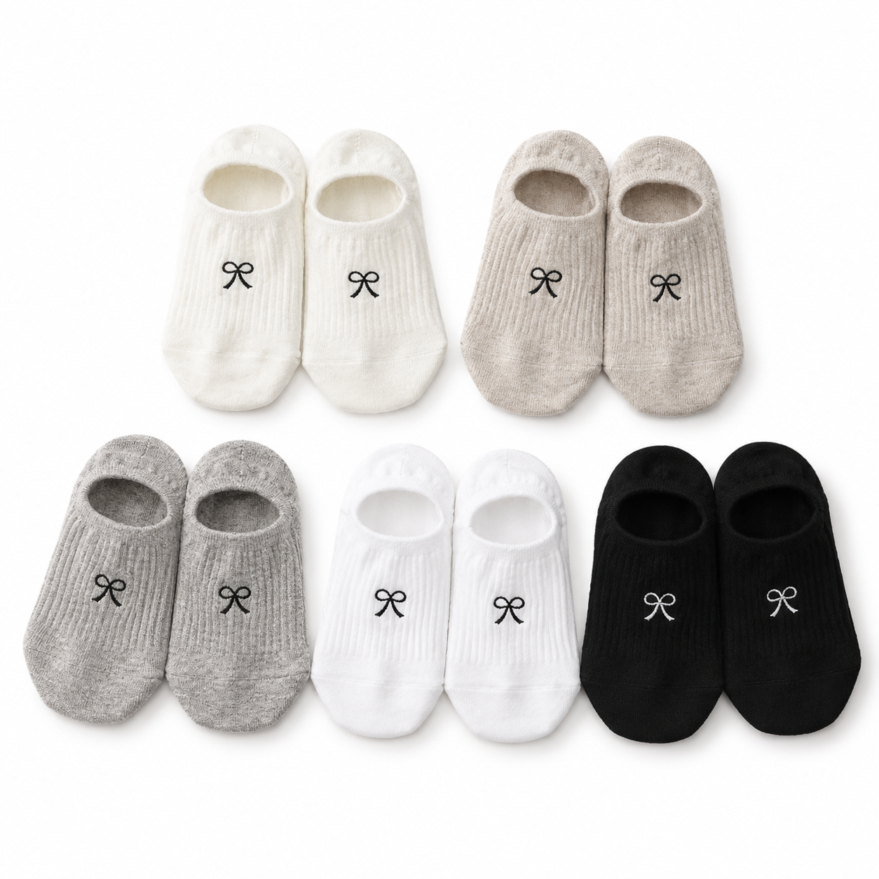 5 Pairs Bow No-Show Socks Set – SHEIN Fast Delivery in 5 Days