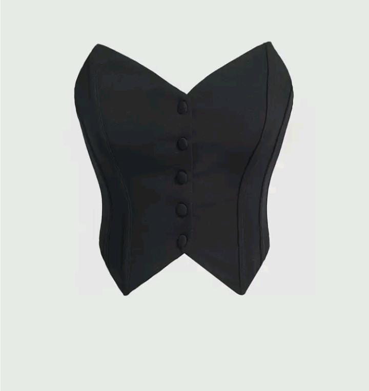Women’s Black Strapless Corset Top