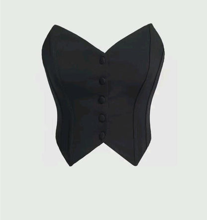 Women’s Black Strapless Corset Top