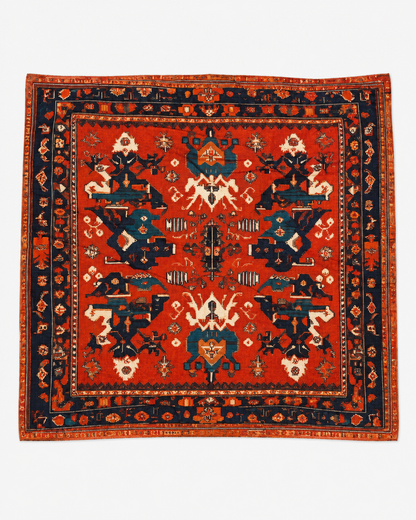 Bohemian Vintage Carpet Print Cushion Cover