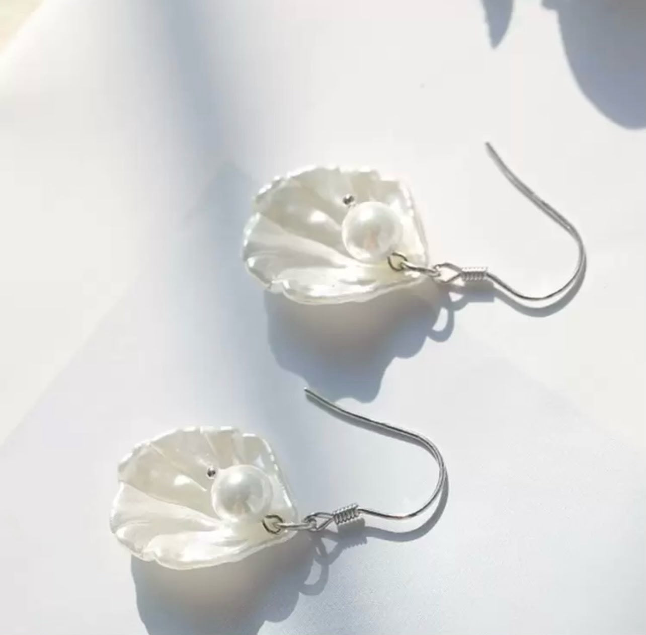 Pearl Shell Drop Earrings – White Seashell Earrings, SHEIN Fast Delivery in 5 Days