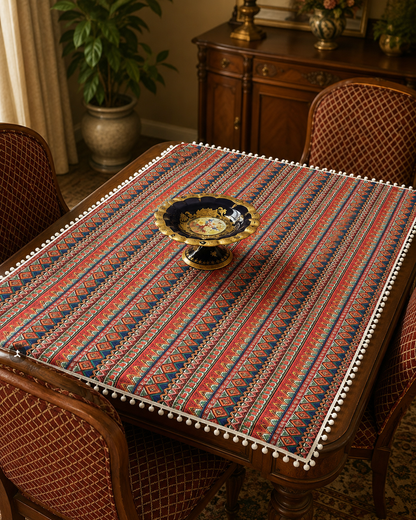 Bohemian Geometric Tassel Table Cover 140 x 140 cm
