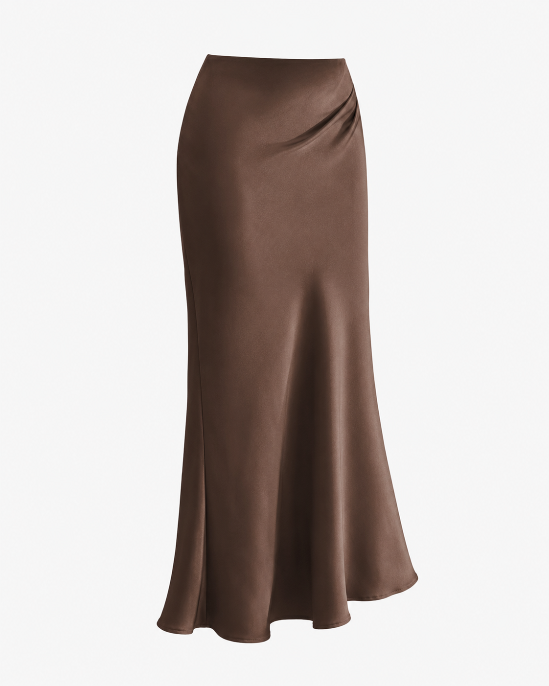 SHEIN Women’s Satin Maxi Skirt – Brown and Emerald Green