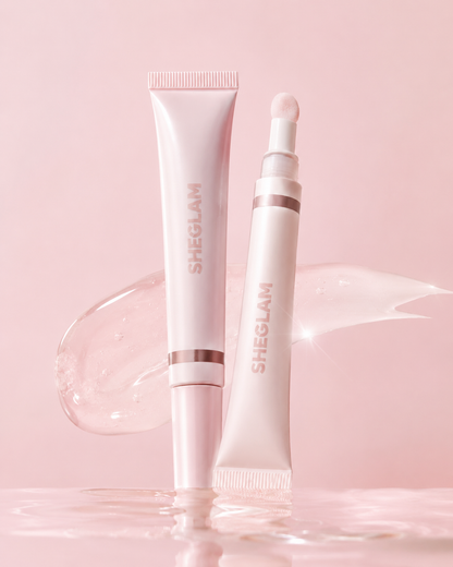 SHEGLAM Multi-Use Clear Gloss, Mirror-Like Shine Lip Gloss and Highlighter Balm
