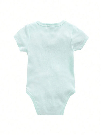 Baby Girls 3-Pack Short Sleeve Bodysuits – Unicorn Print & Applique Cotton Onesie Set