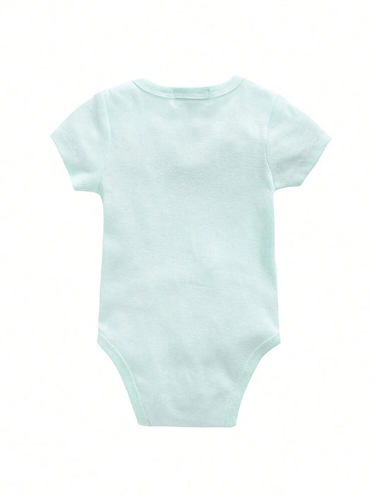 Baby Girls 3-Pack Short Sleeve Bodysuits – Unicorn Print & Applique Cotton Onesie Set