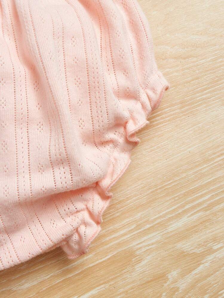Baby Girls 3-Pack Ruffle Bloomers – Soft Ribbed Diaper Cover Shorts Set