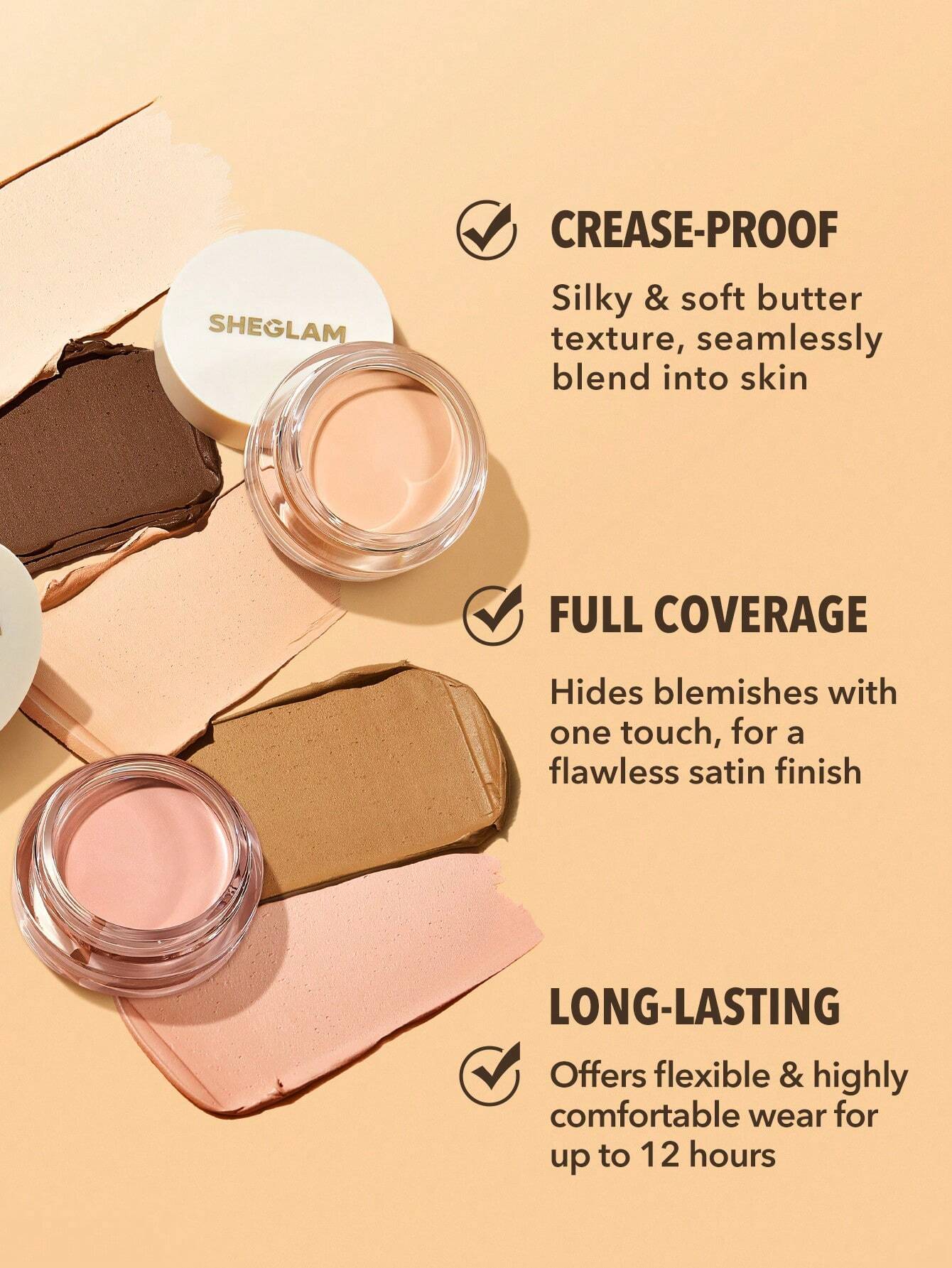 SHEGLAM Cream Concealer – Almond