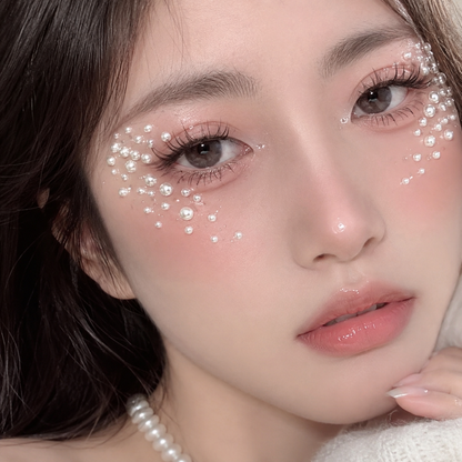 Self-Adhesive Pearl Face Gems Sticker Sheet