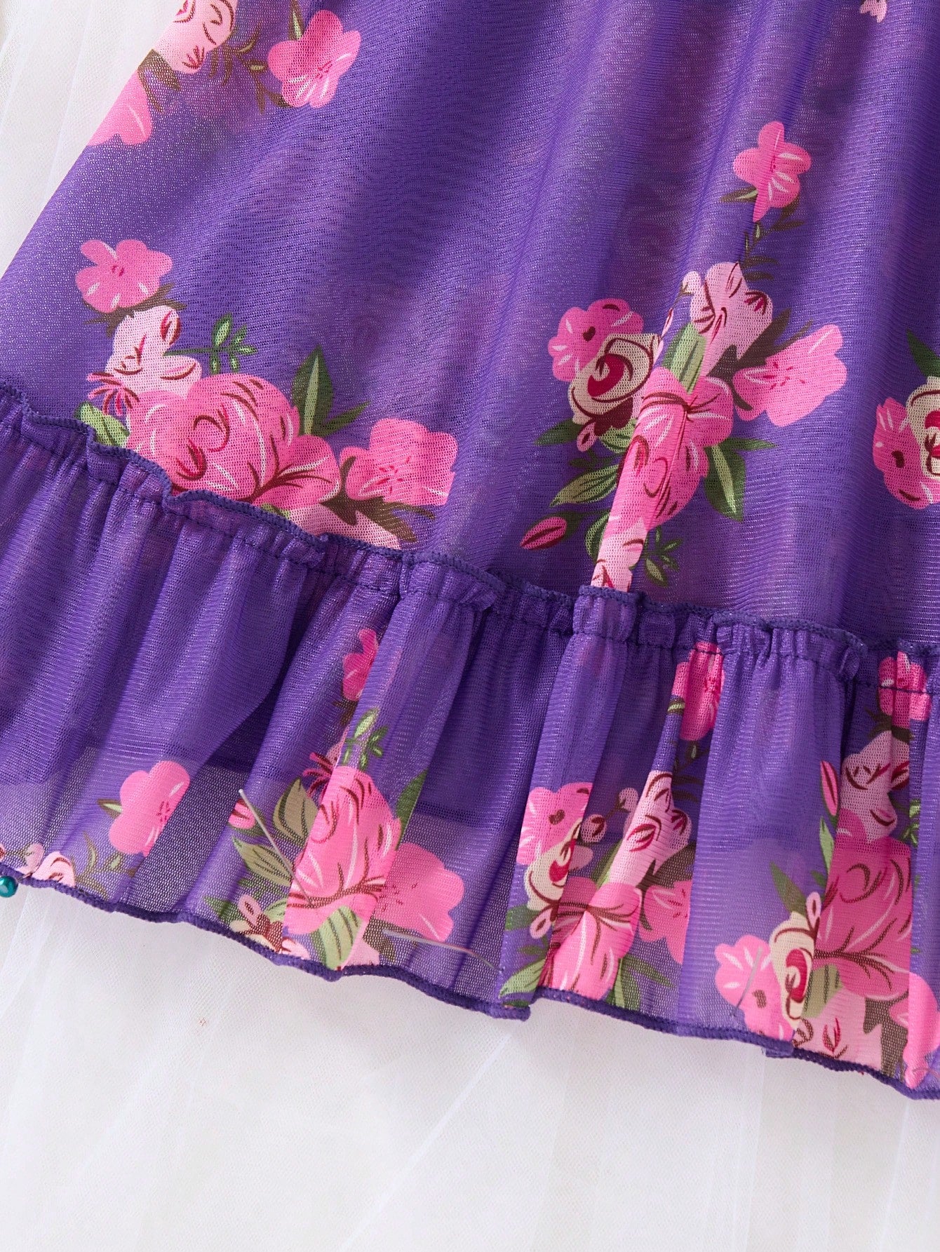 SHEIN Purple Floral Mesh Cami Nightdress Set - SHEIN Fast Delivery in 5 Days