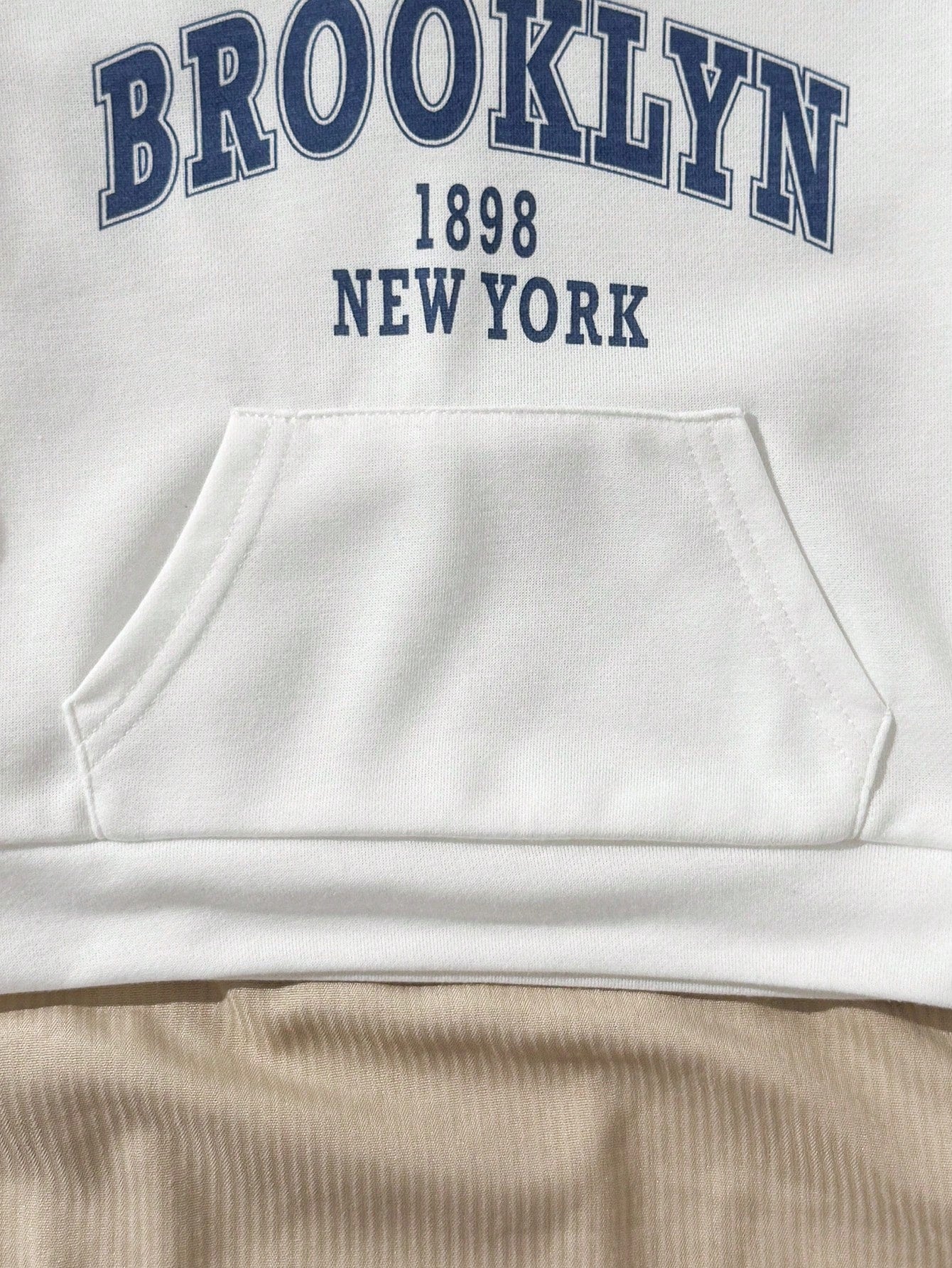 Baby Boy White Sleeveless Hoodie and Denim Shorts Set – Brooklyn Print Casual Summer Outfit