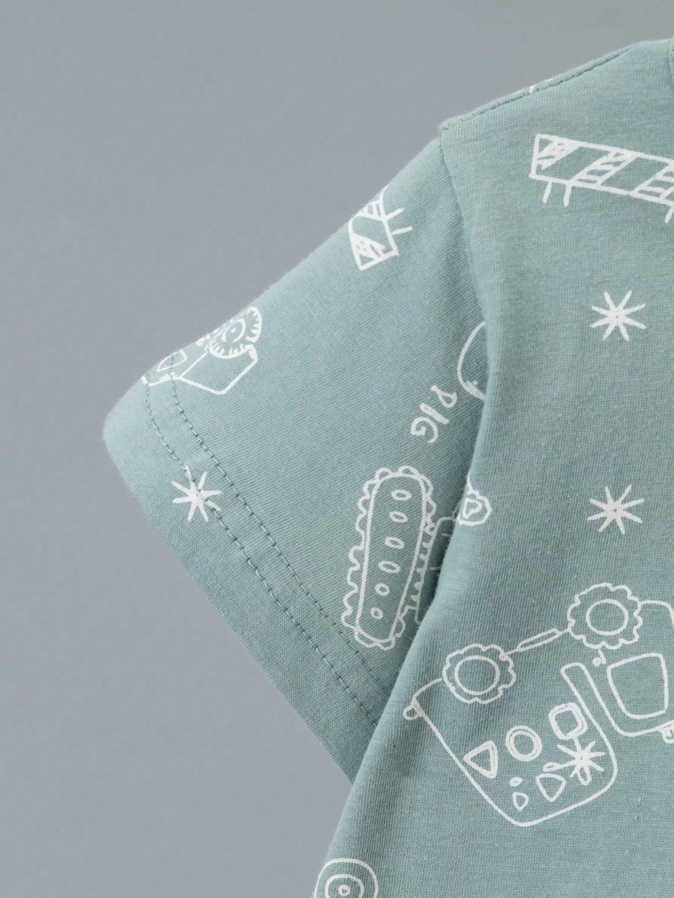 Baby Boy 2-Piece Printed Summer Pajama Set – Short Sleeve T-Shirt and Shorts – Soft Casual Sleepwear
