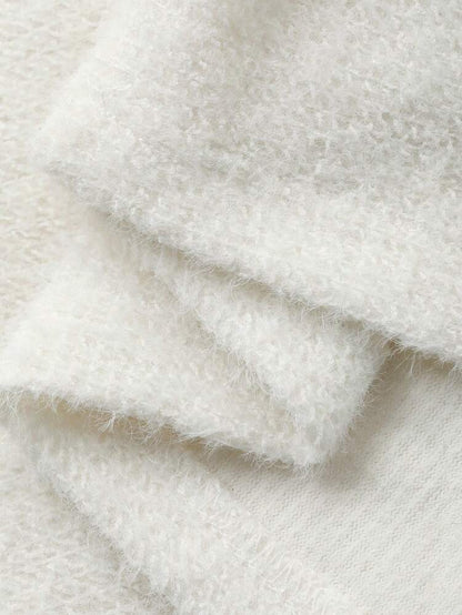Soft Knit Cropped Cami with Matching Cardigan Set – Cream