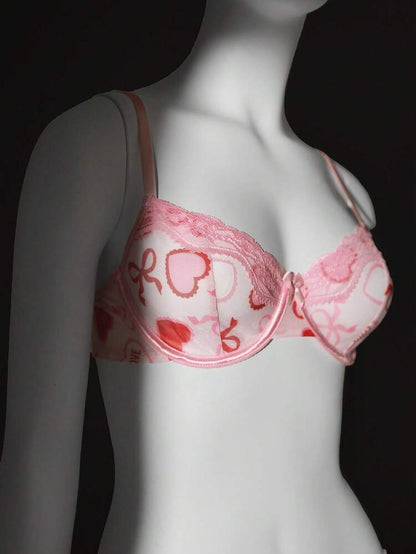 Women Pink Sheer Mesh Robe Lingerie Set – Feather Trim Nightwear